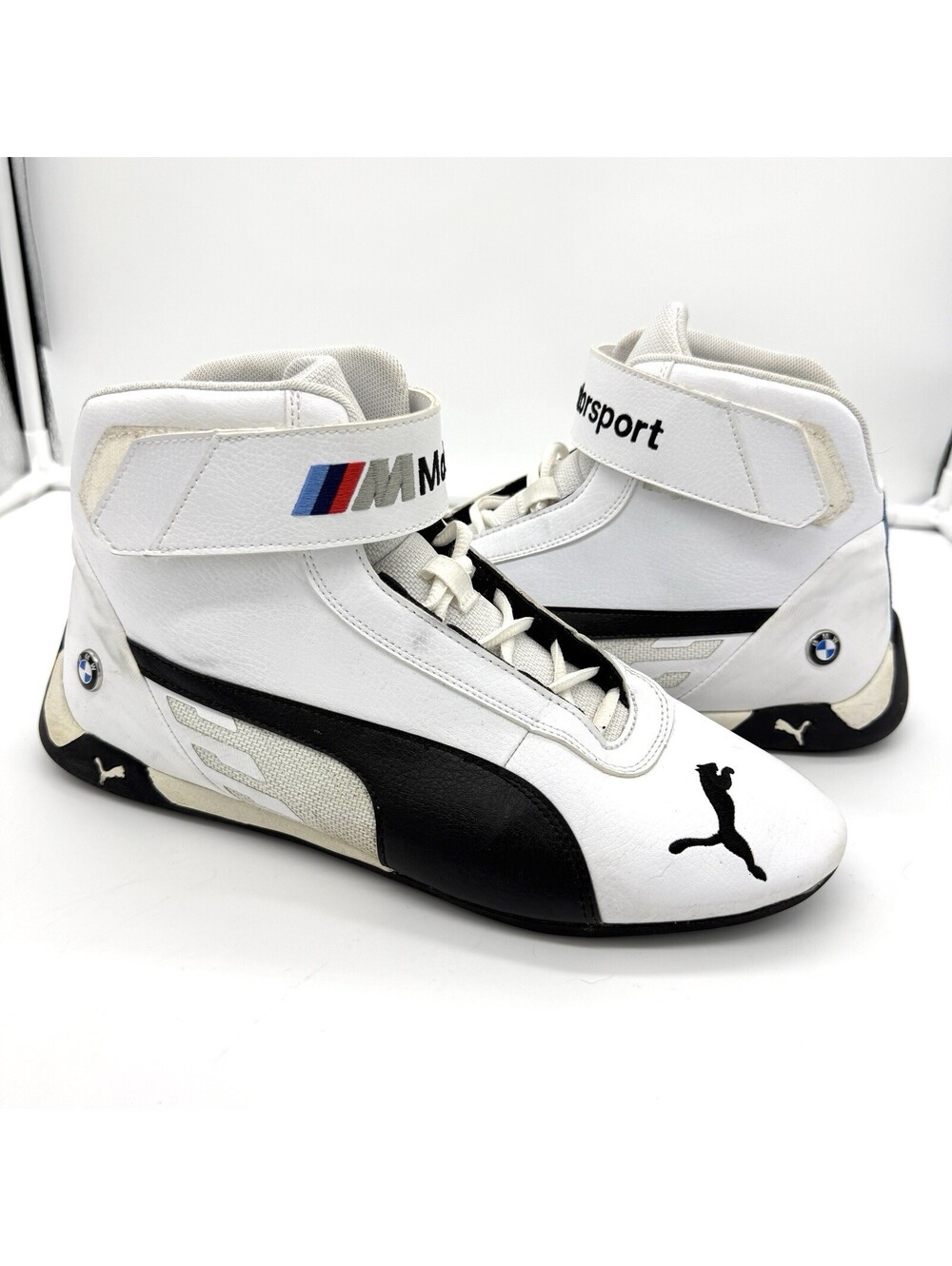 Puma BMW MMS Neo Cat Mid Motorsport White Sneakers Men Size 9 339932-02 Racing